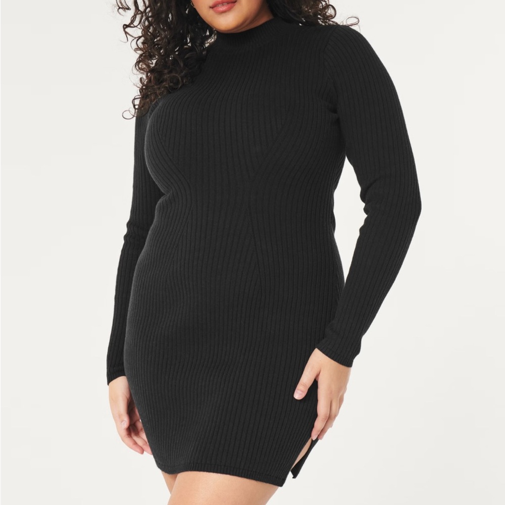NWT Black Bodycon Sweater Dress